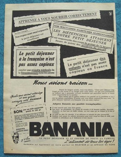 Publicité papier banania - -,