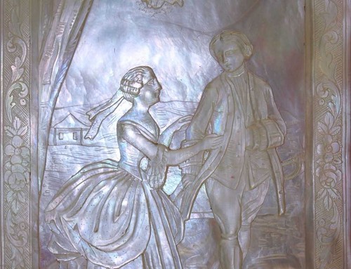 Couple rococo plaques - couple,