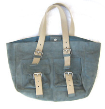 SAC A MAIN FEMME EN CROUTE DE CUIR SOUPLE BLEU ZARA