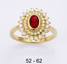 Dolly-Bijoux Bague Ovale Rubis