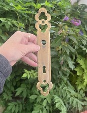 French Vintage Door Lever Handle Back Plate Knob Gothic Castle Antique Brass