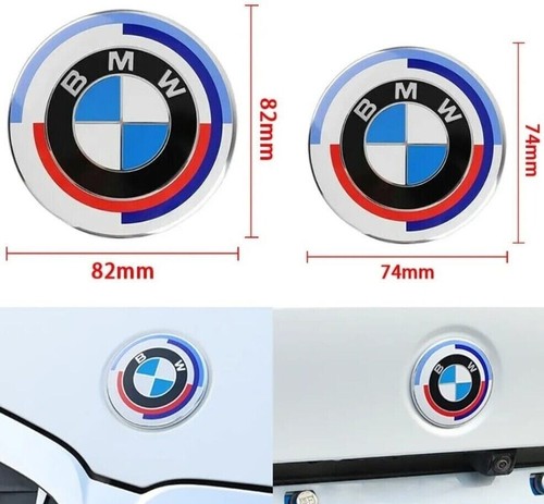Bmw insigne logo capot - 2x,