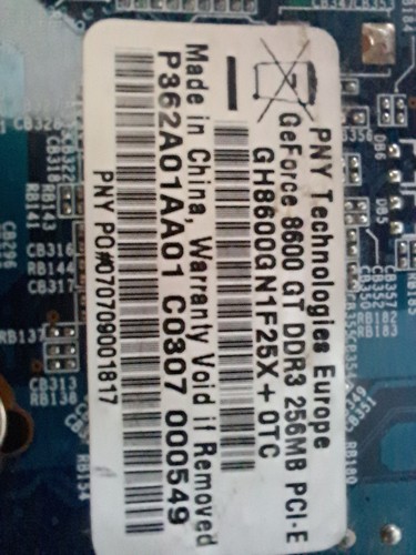 Pny geforce 8600 ddr3 256mb - pny, gt