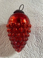 Grosse boule de noel en verre ancienne  11 cm
