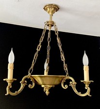 Suspension/Lustre Louis XV  bronze veritable Lumalux Maison Lucien Gau Paris