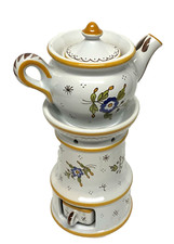 Jolie TISANIERE VEILLEUSE  décor fait main