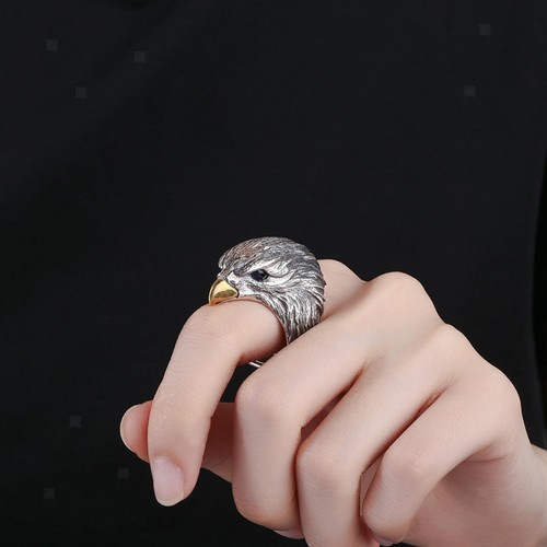 Bague tête oiseau réglable - bague,