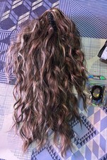 NEUF POSTICHE CHEVEUX AVEC PINCE BLOND FONCE ET CLAIR BARSDAR