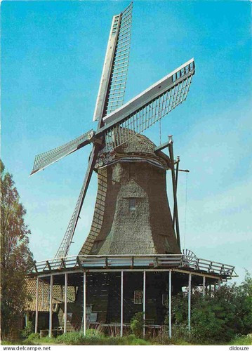 Carte postale moulin à - postale, vent
