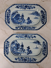 2 plats octogonaux porcelaine