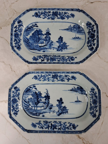 Plats octogonaux porcelaine - 2,