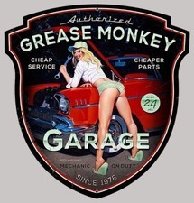 STICKER PINUP GREASE MONKEY