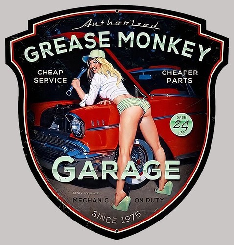 Sticker pinup grease monkey - sticker,