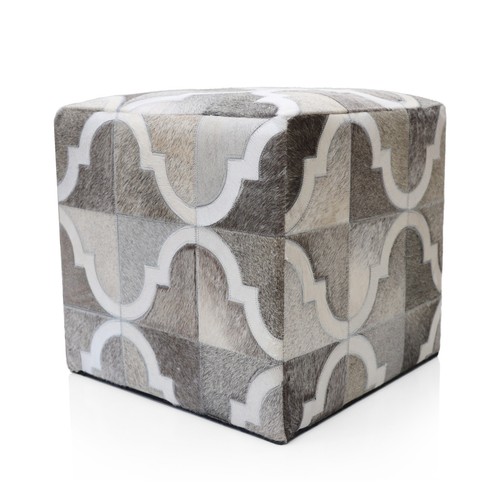 Handmade quatrefoil cowhide - handmade,