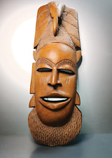 Magnifique Grand Masque Africain fait Main en Bois