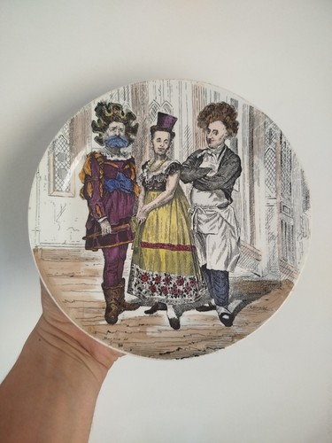 Assiette faïence polychrome - assiette,