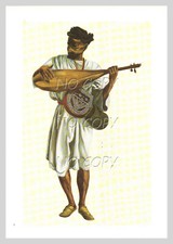COSTUME FOLKLORE MAROC MOROCCO GUEMBRI PLAYER