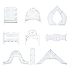 Règle de Quilting à , modèles de règle de Quilter, Patchwork, 9 pièces