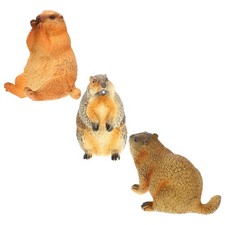  Figurine de marmotte marchant, 3 pièces, modèle de marmotte, ornement de la