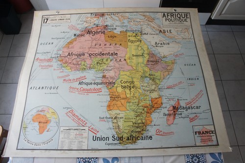 Ancienne carte scolaire vidal - ancienne,