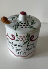Ancien Petit Pot De Moutarde Moutardier Maille Collection Déco Cuisine Malicorne