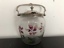 seau à biscuits bonbonnière ancienne verre et métal PORT OFFERT