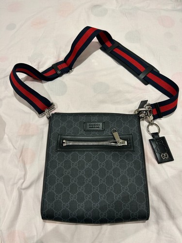 Sac cuir gucci messenger - sac,