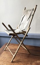 ANCIENNE GRANDE CHAISE DE POUPEE BRU JUMEAU ANTIQUE DOLL LOUNGE CHAIR XIX