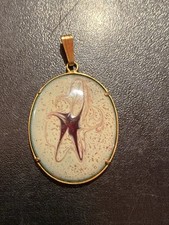 Rare Médaillon Pendentif ancien Limoges?? Émaillée Vintage  French Antique