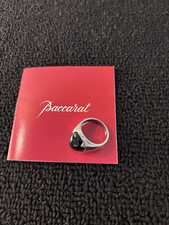 Bague Médicis noir en cristal de Baccarat taille 57