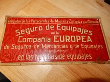 ancienne plaque de train  , non émaillée  , déco loft ,sncf ,  déco industrielle