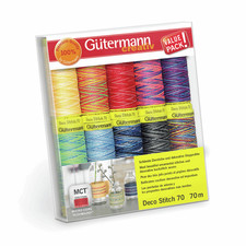 Gütermann Décoratif Point Fil Set - 10 X 70m Bobines - Mélange Couleurs 702166 