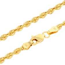 14K or Jaune 3mm Chaîne Corde