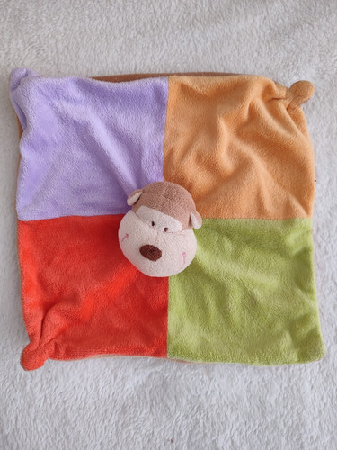 Doudou plat singe - doudou, grelot