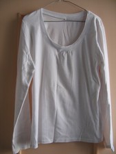 TEE SHIRT CAMAIEU BLANC 44 46 NEUF