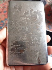 ancien étui à cigarettes métal guilloché IRLANDE, made in Czechoslovakia