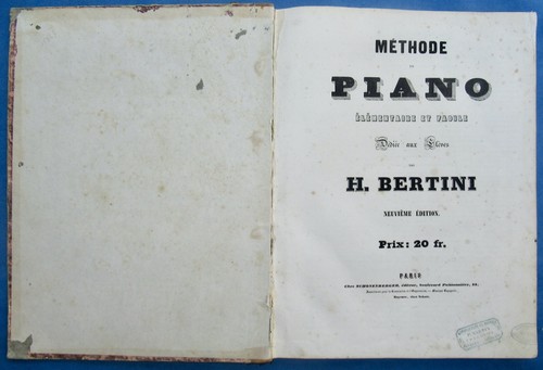 Henri bertini partition - bertini,