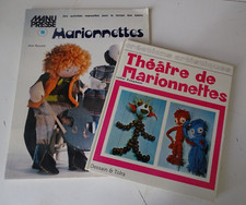 Lot 2  livres vintage Marionnettes ,le Théatre ,créations , activités manuelles