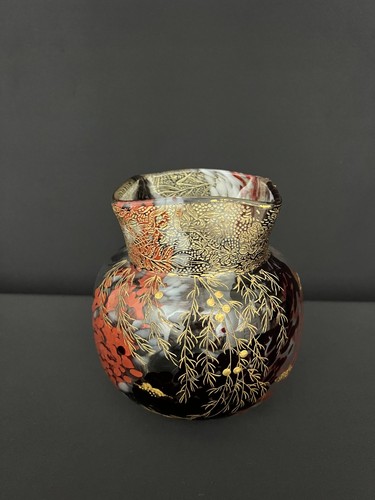 Vase verre décor - en,