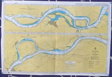 Amirauté 1621 Chine Chang Jiang Dagang À Nanjing Carte Chart Maritime Genius Wal