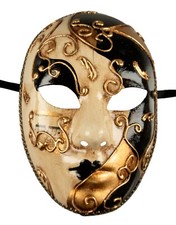 Masque Volto doré blanc noir