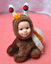 doudou tête poupée escargot TBE style Anne Geddes H 28 cm