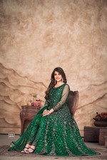 Robe de mariée longue de styliste indien Anarkali, ensemble de robes Kurti...