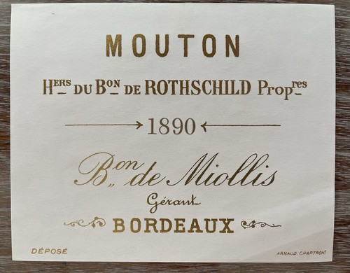 étiquette château mouton - Étiquette,