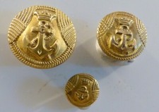 3 boutons ANCRE de MARINE +