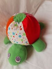 DOUDOU PLAYSKOOL TORTUE miroir vert orange rose mauve étoile vintage État Correc