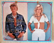 Poster 1973 Johnny Hallyday/Sylvie Vartan/Sardou/Sheila/Cloclo/Gall 52 x 42 cm