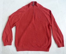 Tommy Hilfiger grand pull rouge col camionneur coton XXL