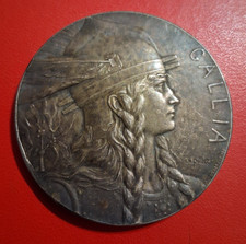 ART NOUVEAU  MEDAILLE BRONZE ARGENTE CH. PILLET 59mm GALLIA - PRIX    A.C.J.P.