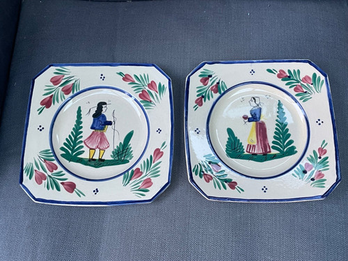 Lot assiettes carrées - assiettes,